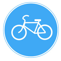 Bicycle sign on a blank background. Ideal for cycling, transportation, or outdoor activities.