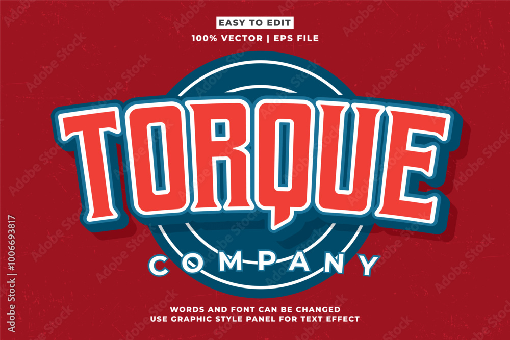 Poster Vintage text effect template with 3d style editable font effect. Retro text effect vector style