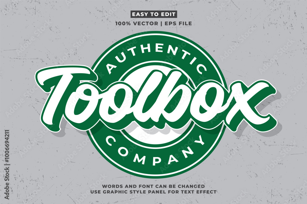 Poster Vintage text effect template with 3d style editable font effect. Retro text effect vector style