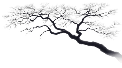 Obraz premium Abstract Tree Branches with Glitch Art Effect