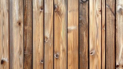 Naklejka premium Wall made of wood. Wooden panels made from slats. Texture of vertical timber lines. Modern interior design from planks. Decorative surface for the construction of fences and facades. 