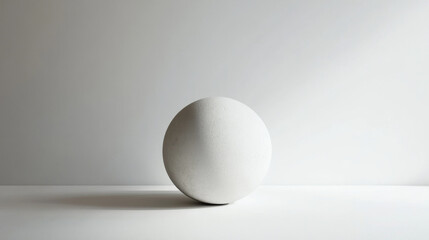Minimalist clean design with a focus on a single object, white background, studio lighting