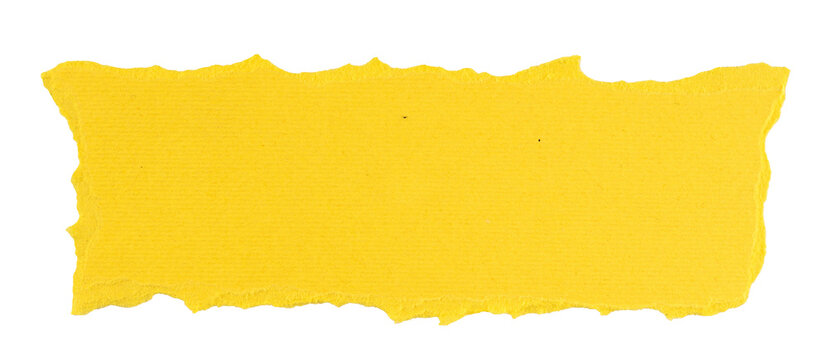 yellow torn paper in a rectangle shape, ripped paper sheet, grunge textured sign, label, banner paper graphic element, speech bubble isolated on a transparent background