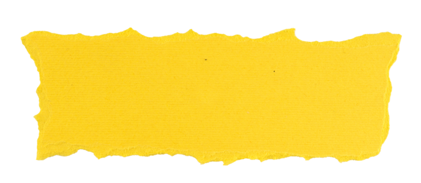 yellow torn paper in a rectangle shape, ripped paper sheet, grunge textured sign, label, banner paper graphic element, speech bubble isolated on a transparent background - Powered by Adobe