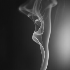 Obraz premium A black and white photo of a smokey substance on a black background