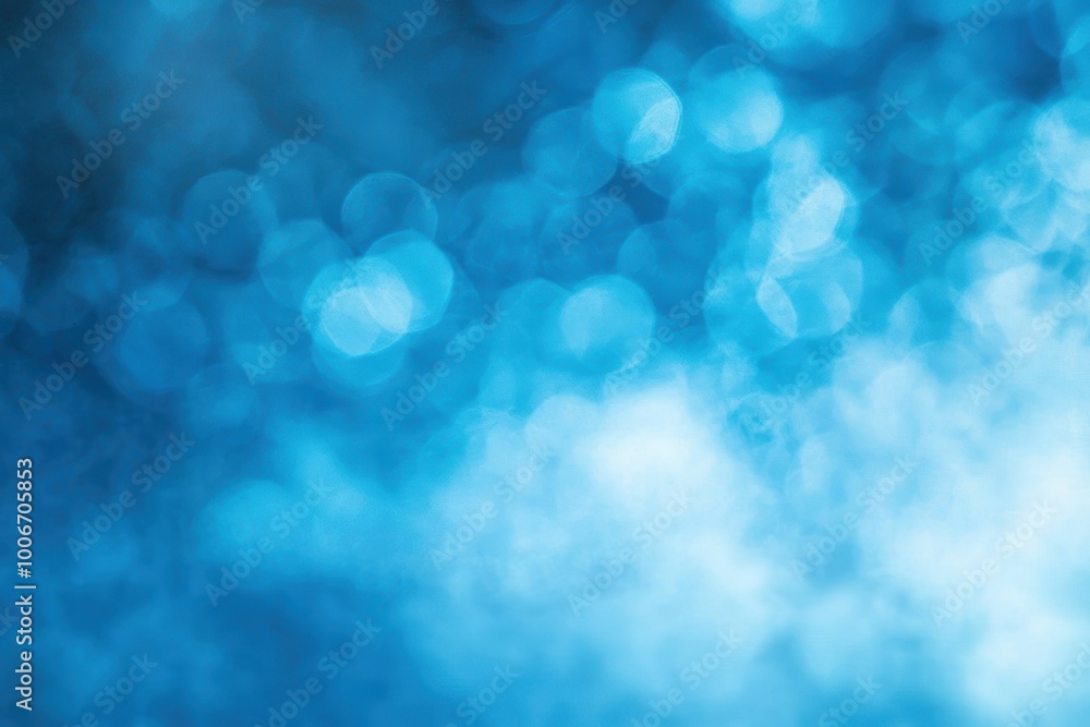 Aufkleber beautiful soft blue bokeh background, ideal for creating a calming atmosphere in design projects, pr