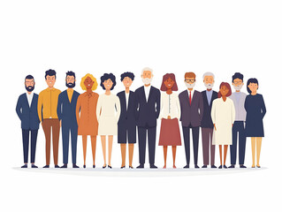 Flat Vector Illustration of Unexpected Alliance Formation at Town Hall Meeting: Corporate Leaders & Activists Unite for Sustainable Growth - Smart Business Concept