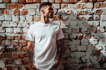 A boy wearing white Tshirt