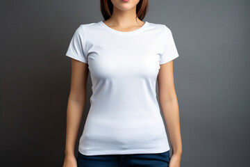 woman in white t shirt
