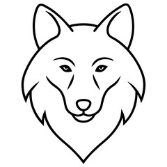 skwolf headull silhouette vector illustration