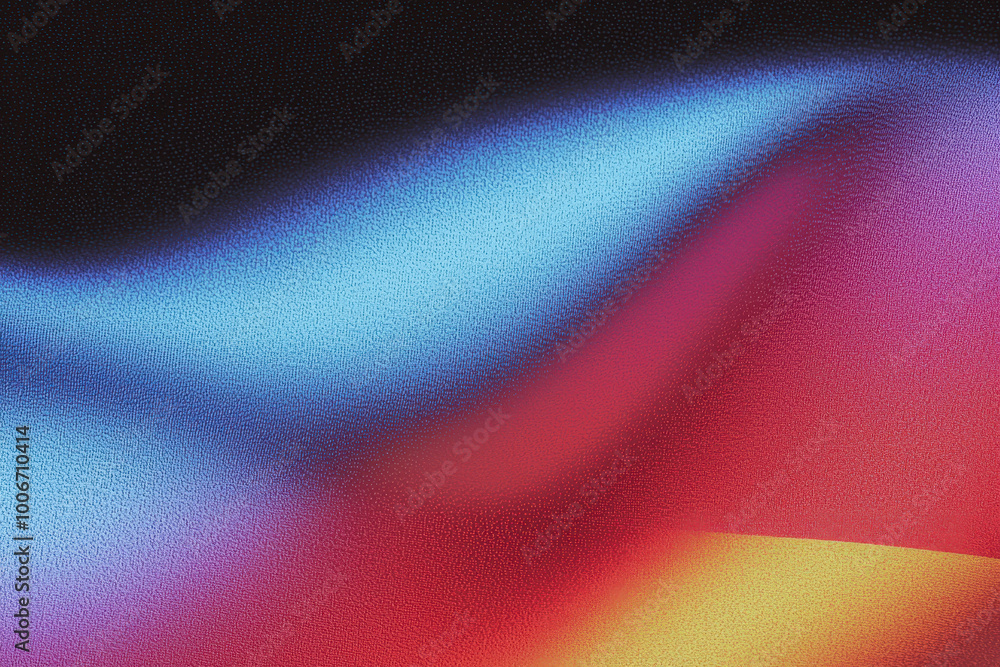 Poster vibrant abstract waves of color blending seamlessly, creating a striking visual impact and a sense o