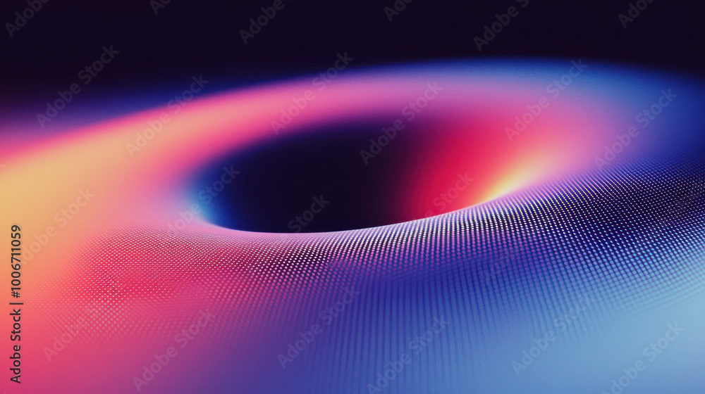 Poster a mesmerizing abstract design featuring vibrant colors and dynamic shapes, creating a sense of depth