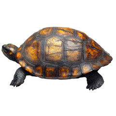 Obraz premium Close Up of a Turtle Shell Isolated on a Transparent Background