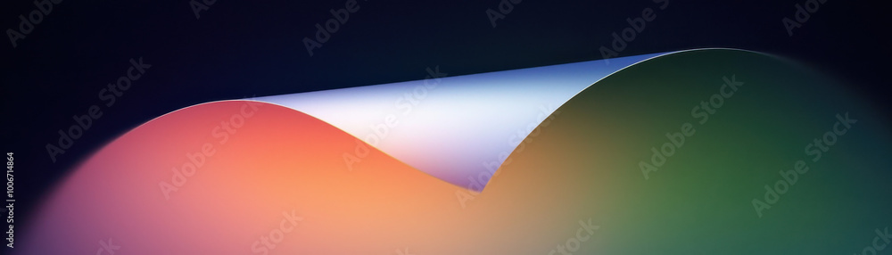 Poster dark green gradient background banner with empty space. abstract green backdrop with smooth light tr