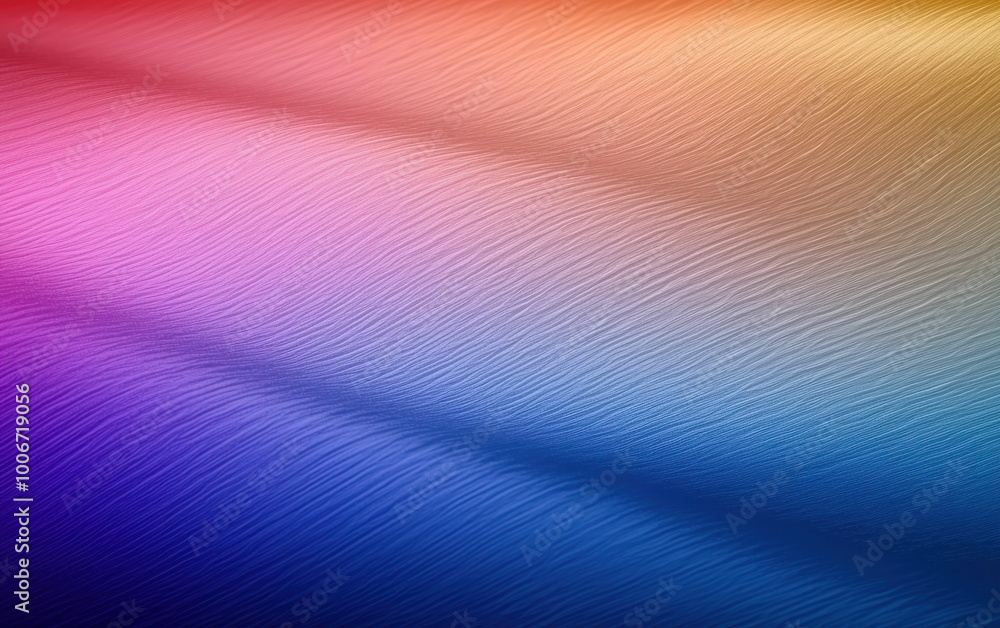 Poster a vibrant gradient wave pattern blending colors from pink to blue, creating an abstract and visually