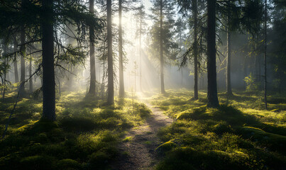 Obraz premium Stunning Nature Landscapes: Mountains, Forests, Oceans, and Serene Vistas.