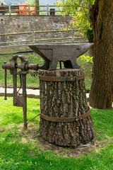 iron sculptures in a nature park in ordino, andorra
