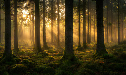 Obraz premium Stunning Nature Landscapes: Mountains, Forests, Oceans, and Serene Vistas.