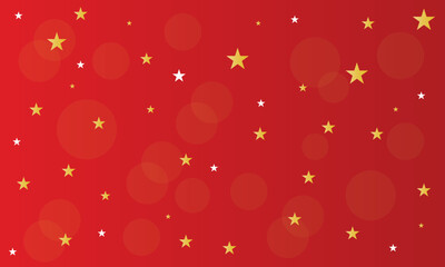 Wide red vector background with gold stars , winter, Merry Christmas theme. Vector illustration. EPS 10