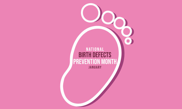 National Birth defects prevention month. background, banner, card, poster, template. Vector illustration.