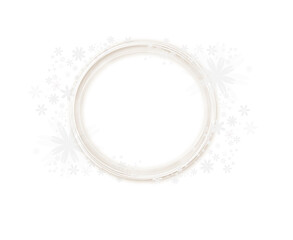 illustration cercle blanc et  fleurs blanches sur fond transparent