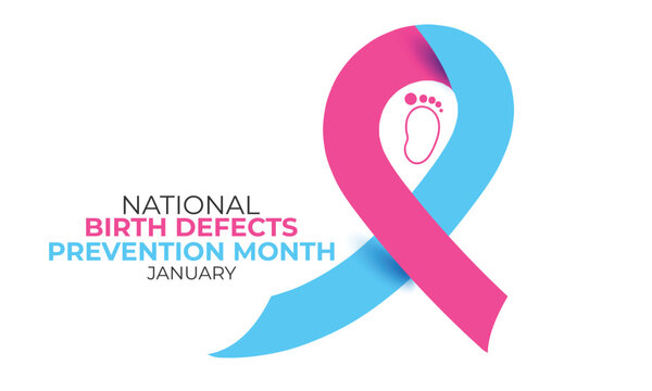 National Birth defects prevention month. background, banner, card, poster, template. Vector illustration.