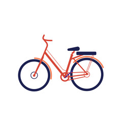 illustration of red bicycle isolated on white