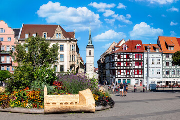 Domplatz in Erfurt, Thuringia, Germany