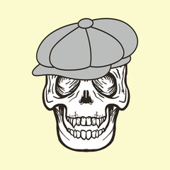 skull with hat