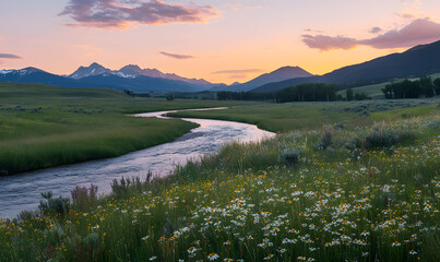Obraz premium Stunning Nature Landscapes: Mountains, Forests, Oceans, and Serene Vistas.