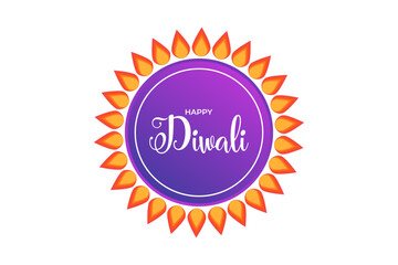 Happy Diwali isolated background