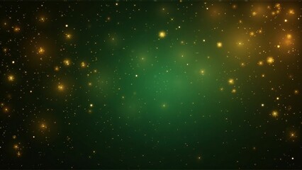 Fototapeta premium Festive Green and Gold Bokeh - Christmas Lights and Holiday Cheer