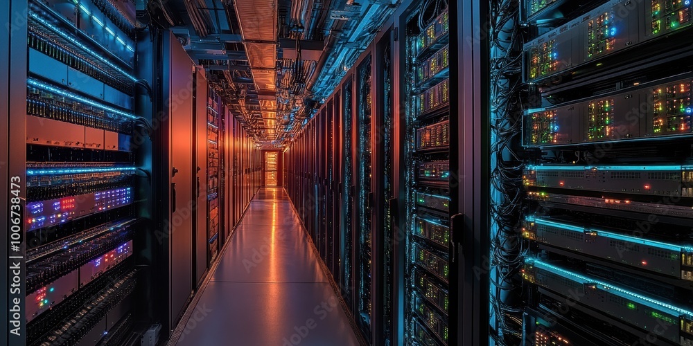 Poster servers inside a ai data center