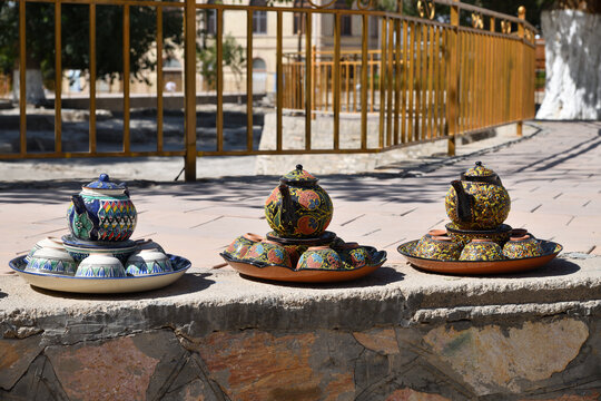 Teapots. Bukhara, Uzbekistan