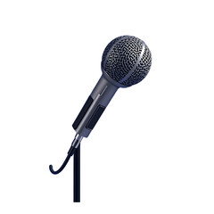 Dynamic stage microphone icon 3d render with ultra layer