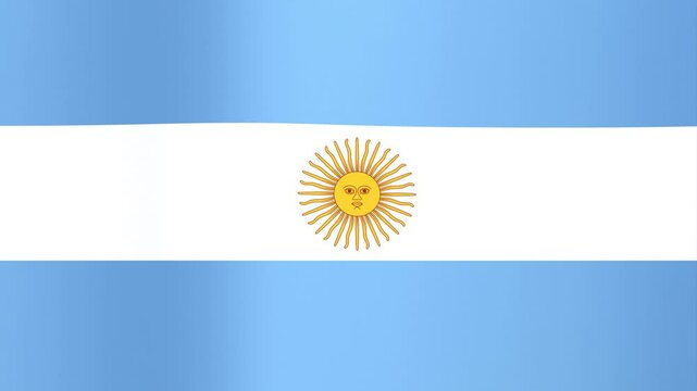 Waving Flag of Argentina. Seamless looping animation
