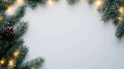 Christmas Holiday Themed Wall Decal with Decorative Motifs