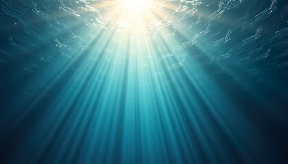 Fototapeta premium rays of light, underwater scenes 