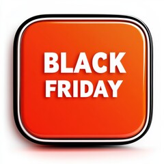 "BLACK FRIDAY" PNG button on white background