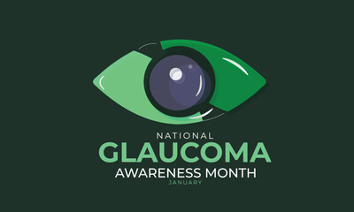National Glaucoma awareness month. background, banner, card, poster, template. Vector illustration.