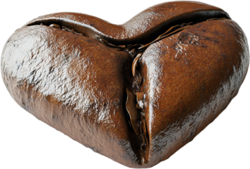 heart shaped coffee bean, a coffee bean in the shape of a heart