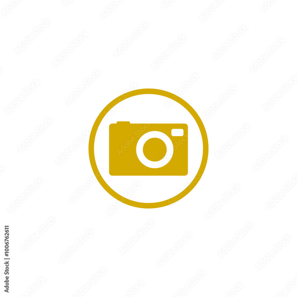 Poster camera simple icon isolated on transparent background