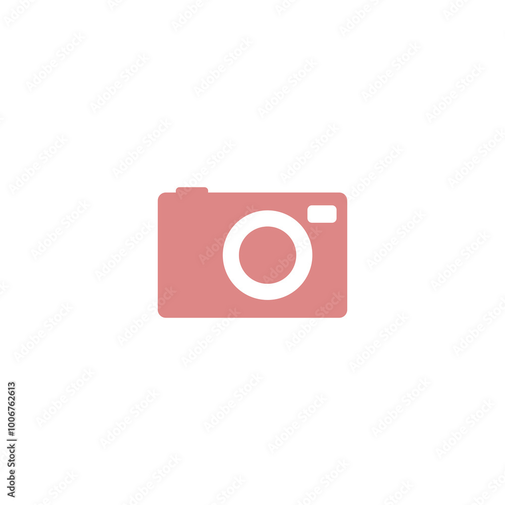 Poster camera simple icon isolated on transparent background
