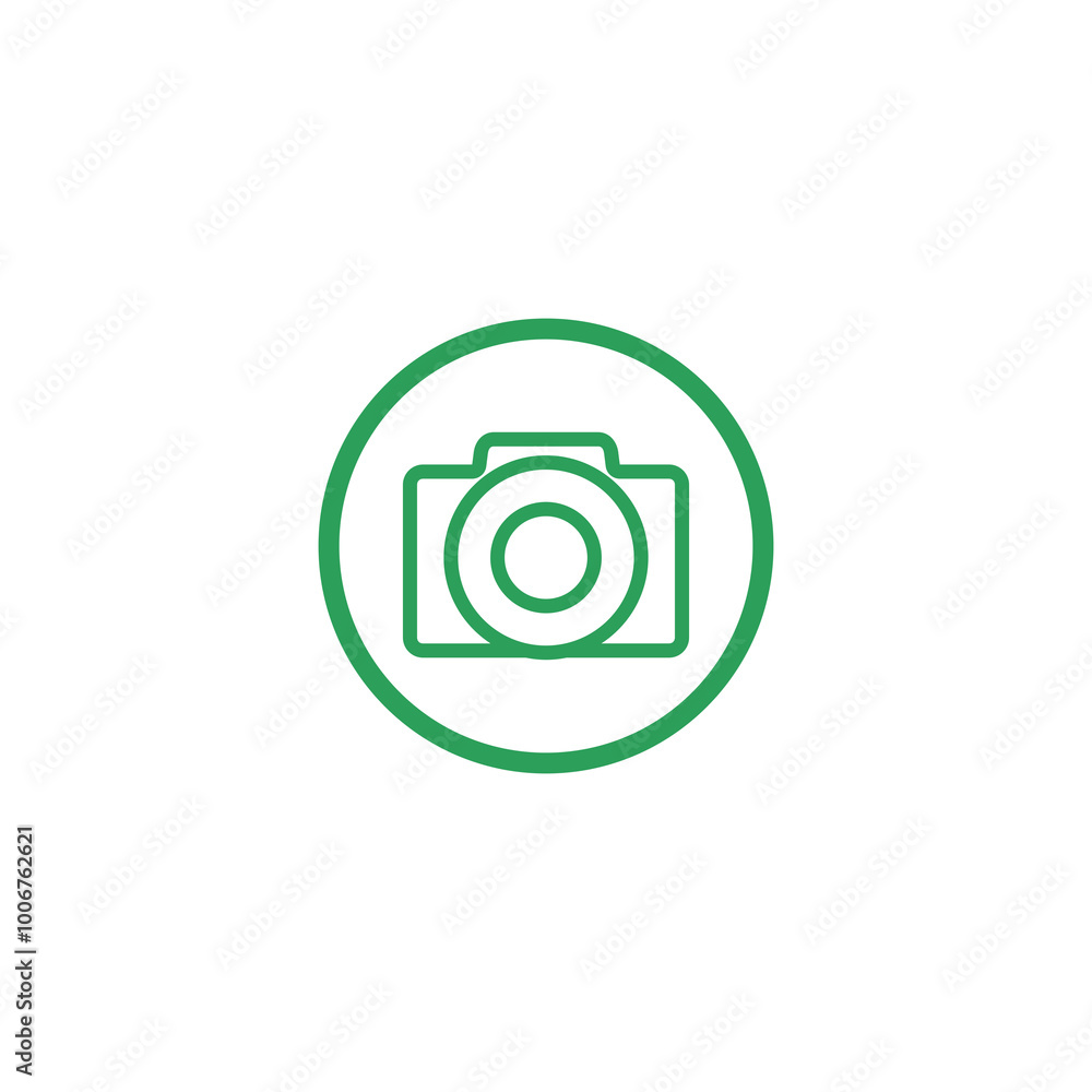 Poster camera simple icon isolated on transparent background