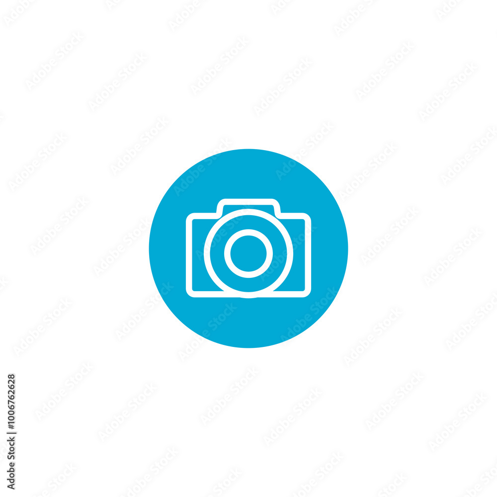Poster camera simple icon isolated on transparent background