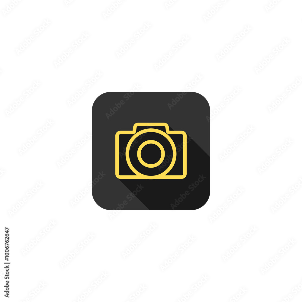 Poster camera simple icon isolated on transparent background