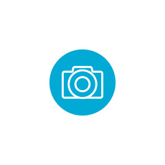 Camera simple icon isolated on transparent background