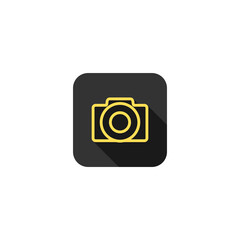 Camera simple icon isolated on transparent background