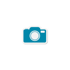 Camera sticker icon isolated on transparent background