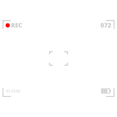Camera viewfinder icon isolated on transparent background